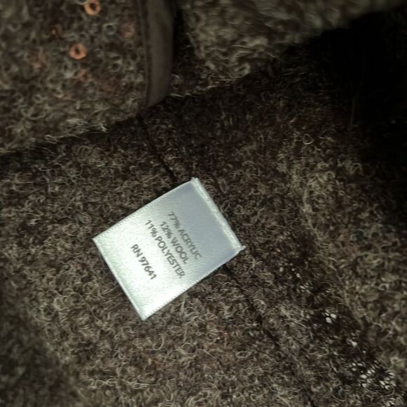 J.Jill 12% wool brown sequins blazer jacket NWT Sz XS petite - Picture 7 of 12